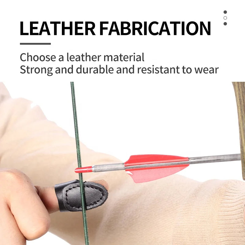 Wheat SPG Cowhide Thumb Ring – Leather Archery Finger Guard SPG