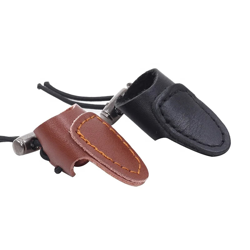 Dark Slate Gray SPG Cowhide Thumb Ring – Leather Archery Finger Guard SPG