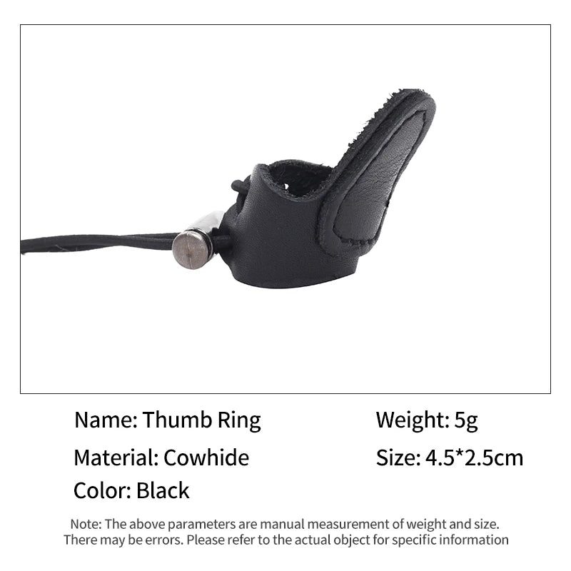Dark Slate Gray SPG Cowhide Thumb Ring – Leather Archery Finger Guard SPG