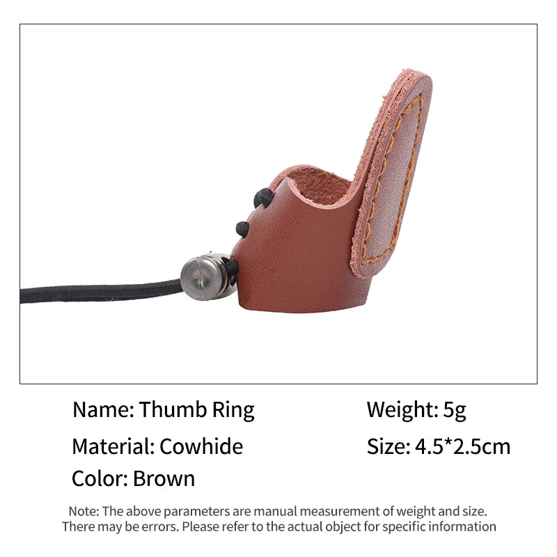 Dim Gray SPG Cowhide Thumb Ring – Leather Archery Finger Guard SPG