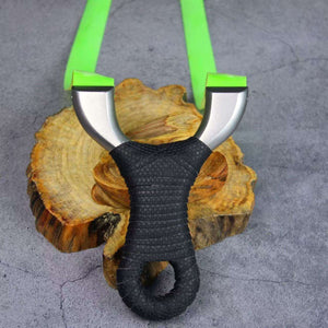 Light Slate Gray Stainless Steel CrescentGrip Slingshot INDIAN SLINGSHOT