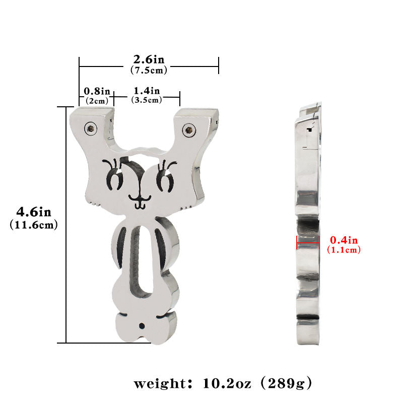 Light Gray Cute Bunny Stainless Steel Slingshot MARKSMAN