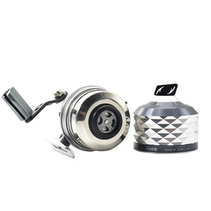 White Smoke DIAMOND DRIFT Premium Deep Water Fishing Reel – Heavy Duty Metal Body, Anti-Explosion Line System MARKSMAN