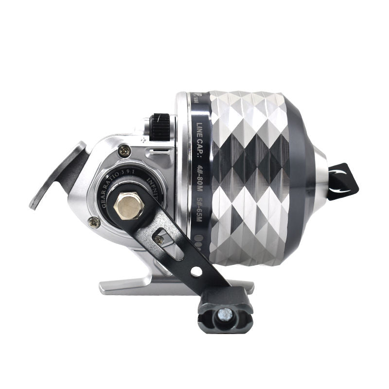 White Smoke DIAMOND DRIFT Premium Deep Water Fishing Reel – Heavy Duty Metal Body, Anti-Explosion Line System MARKSMAN
