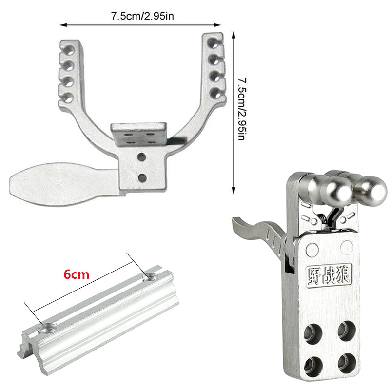 Light Gray DIY Metal Slingshot Accessories Sliding Module Strong Rubber Band Catapult Mechanical Slingshot MARKSMAN