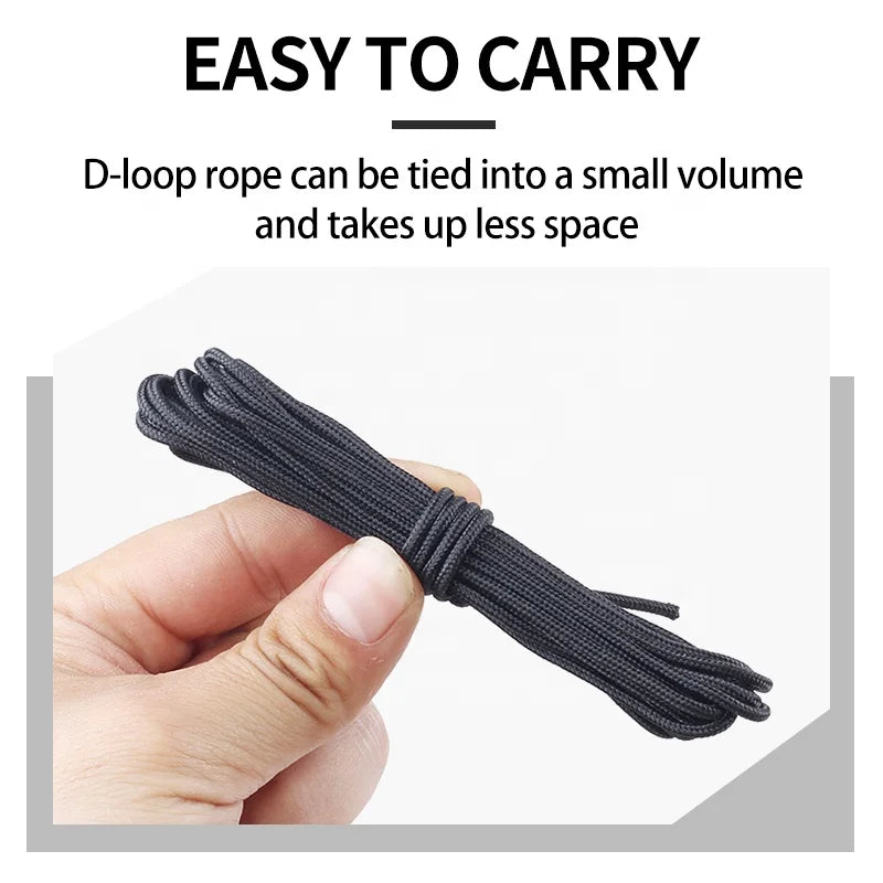 Dark Slate Gray SPG D Loop Rope – 18m Durable Nylon Bowstring Release Cord SPG