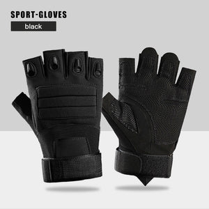 Black Tactical Gloves – Half-Finger Outdoor Gloves MARKSMAN