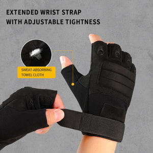 Dark Gray Tactical Gloves – Half-Finger Outdoor Gloves MARKSMAN