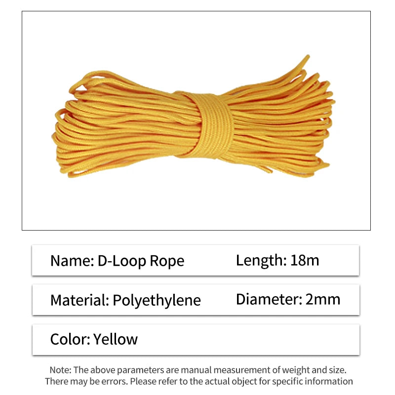 Goldenrod SPG D Loop Rope – 18m Durable Nylon Bowstring Release Cord SPG