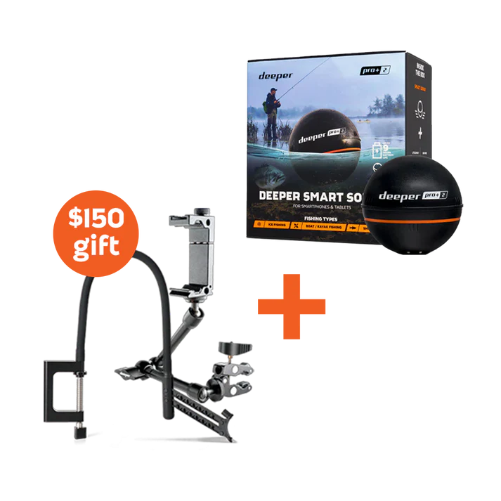 Deeper Sonar PRO+ 2 Bundle | Smart WiFi GPS Fish Finder