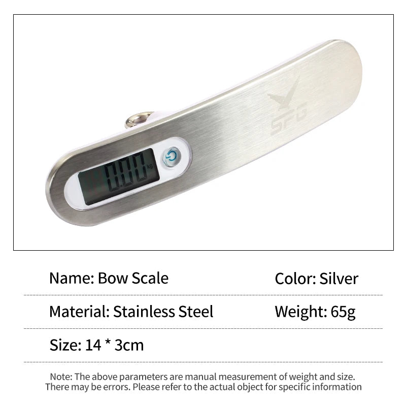 Light Gray SPG Digital Bow Scale – Stainless Steel Handheld Draw Weight Scale SPG