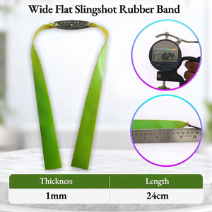 White Smoke Double Color Wide Flat Slingshot Rubber Band 1mm 2.5cm x 24cm XPULT