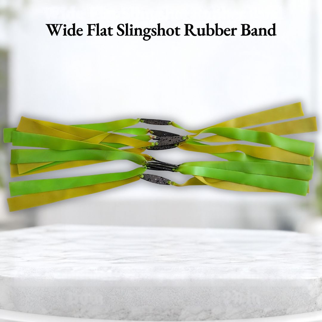 White Smoke Double Color Wide Flat Slingshot Rubber Band 1mm 2.5cm x 24cm XPULT