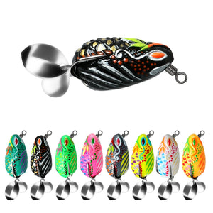 White Smoke Double Sequins Frog Fishing Lure 3.5cm 5.7g – Colorful MARKSMAN