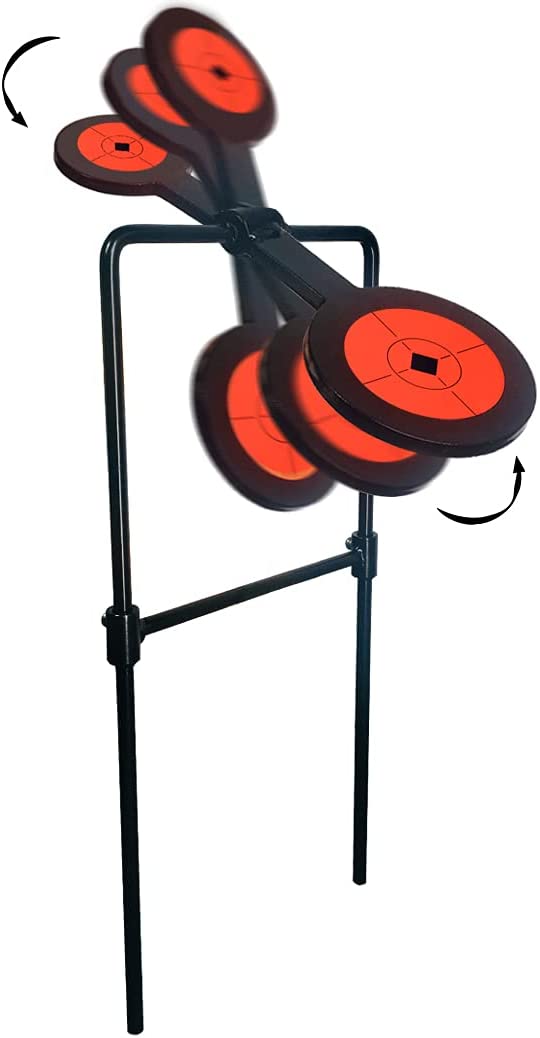 Tomato Marksman Target Double Spinner Shooting Targets - Auto Reset Steel Target MARKSMAN