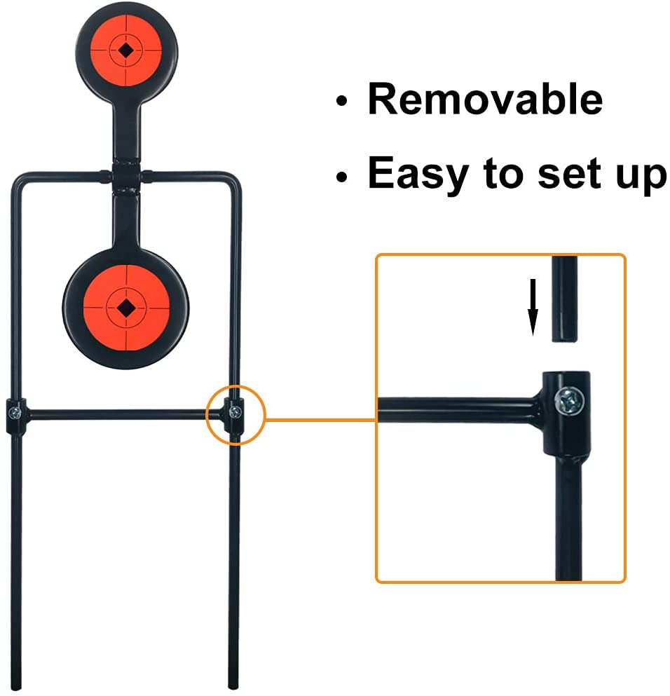 Dark Slate Gray Marksman Target Double Spinner Shooting Targets - Auto Reset Steel Target MARKSMAN