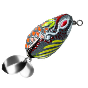 White Smoke Double Sequins Frog Fishing Lure 3.5cm 5.7g – Colorful MARKSMAN
