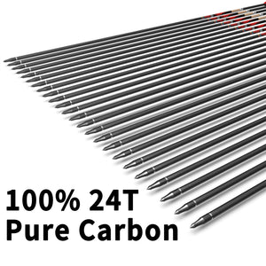White Smoke Sanlida® Dragon 10 Compound Carbon Arrows 24pcs SANLIDA