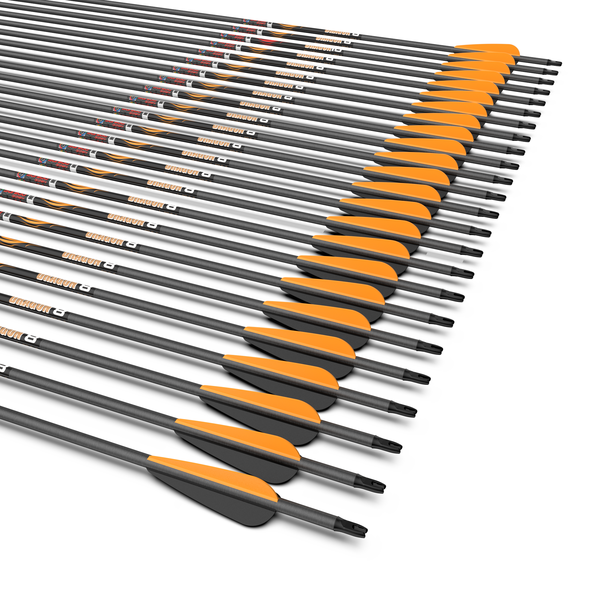 Black Sanlida® Dragon 8 Compound Carbon Arrows 24pcs SANLIDA