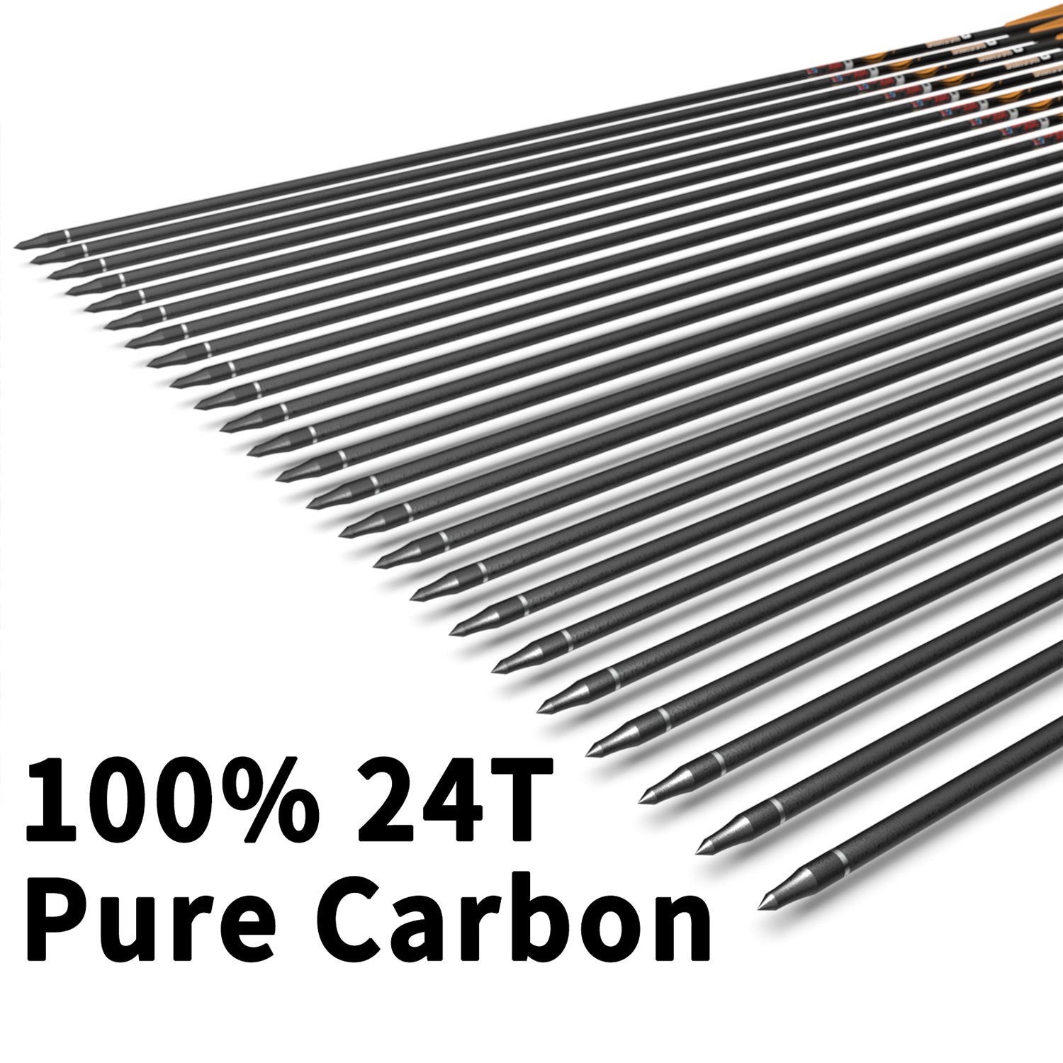 White Smoke Sanlida® Dragon 8 Compound Carbon Arrows 24pcs SANLIDA