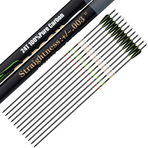 White Smoke Sanlida® Dragon 9 Compound Carbon Arrows – 12pcs | 100% 24T Pure Carbon | Precision Spine Options SANLIDA