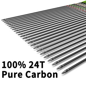 White Smoke Sanlida® Dragon 9 Compound Carbon Arrows 24pcs SANLIDA