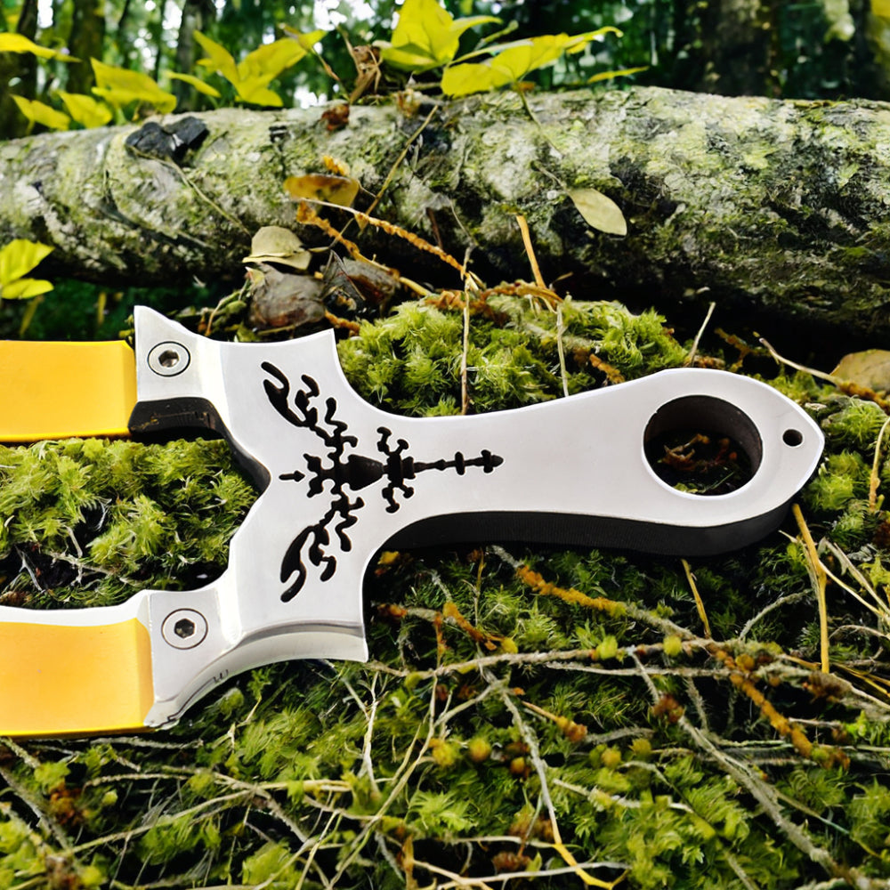 Black DragonLance Stainless Steel Slingshot MARKSMAN