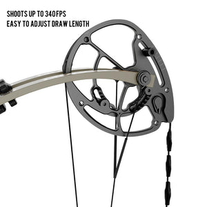 Dim Gray Sanlida® Dragon X10 70LBS Bow and Arrow Kit SANLIDA