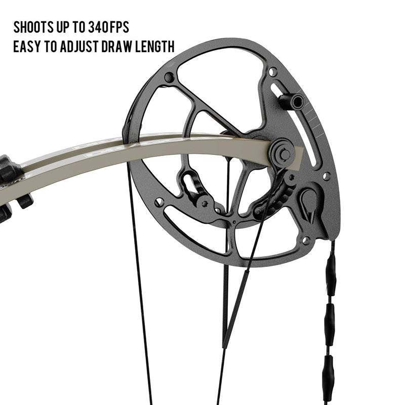 Dim Gray Sanlida® Dragon X10 70LBS Bow and Arrow Kit SANLIDA