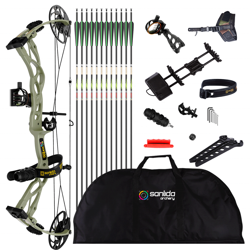 Black Sanlida® Dragon X9 4LBS Bow and Arrow Kit SANLIDA