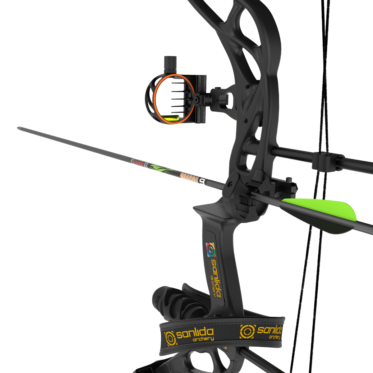Black Sanlida® Dragon X9 Brush Arrow Rest MARKSMAN