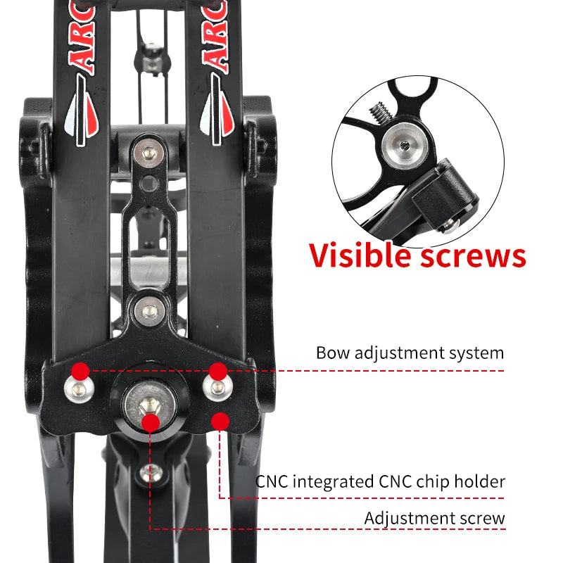Dark Slate Gray SPG Dual Purpose Compound Bow – 30-70lbs Adjustable Alloy Black SPG