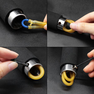 Dark Slate Gray Stainless Steel ViperGrip Pulley Design Slingshot MARKSMAN