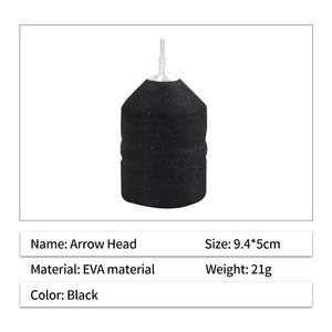 Light Gray SPG EVA Foam Arrow Head – Safe Arrow Tip for 6.2mm Shafts SPG