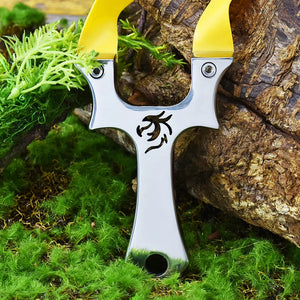 Dark Olive Green Eagle Head Stainless Steel Slingshot INDIAN SLINGSHOT