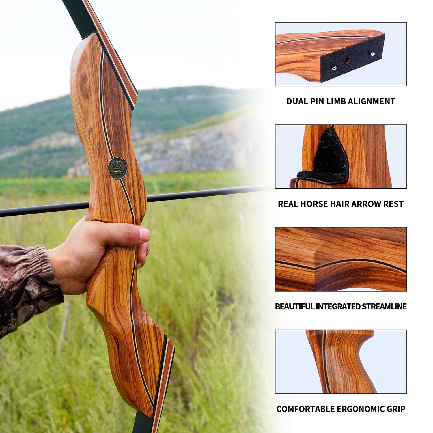 White Smoke Sanlida® Eagle X9 Takedown Recurve Bow Kit SANLIDA