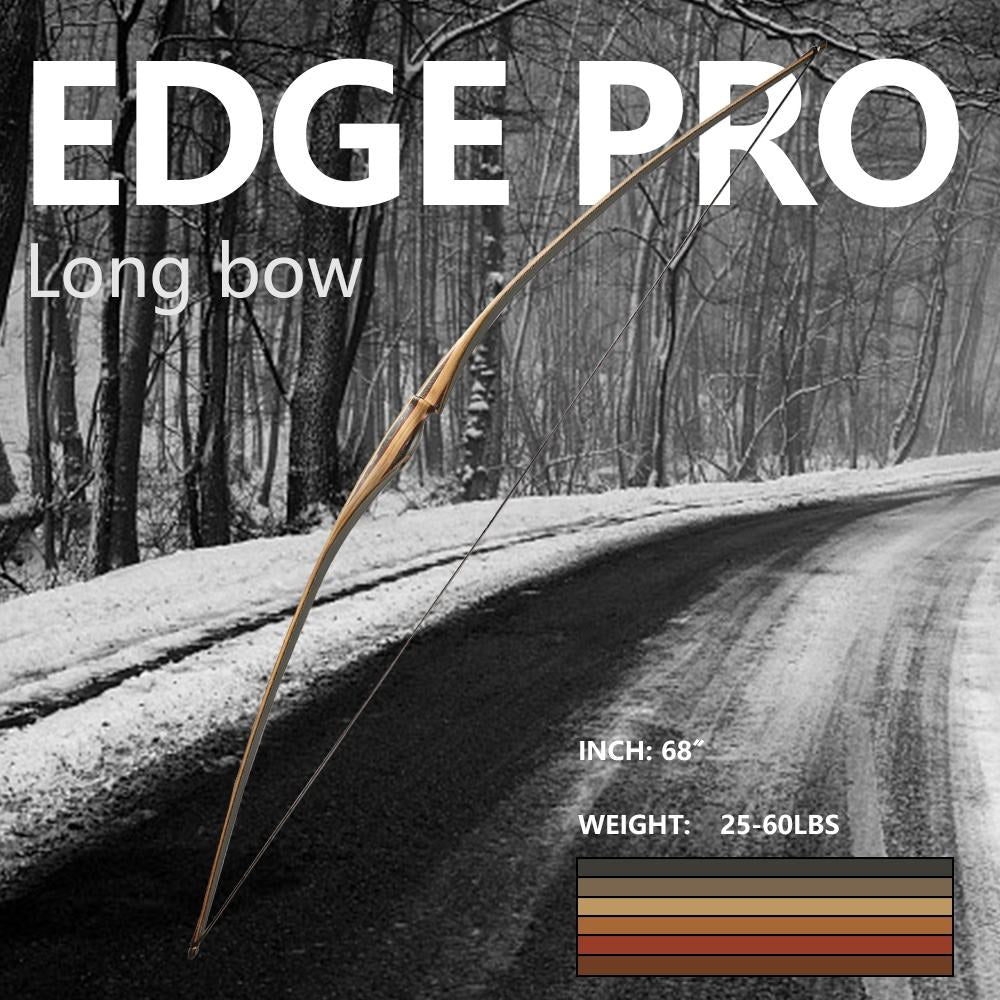 Dim Gray Old Mountain Archery Edge Pro Longbow – 68" Laminated Wood & Fiberglass Traditional Bow (RH/LH) OLD MOUNTAIN