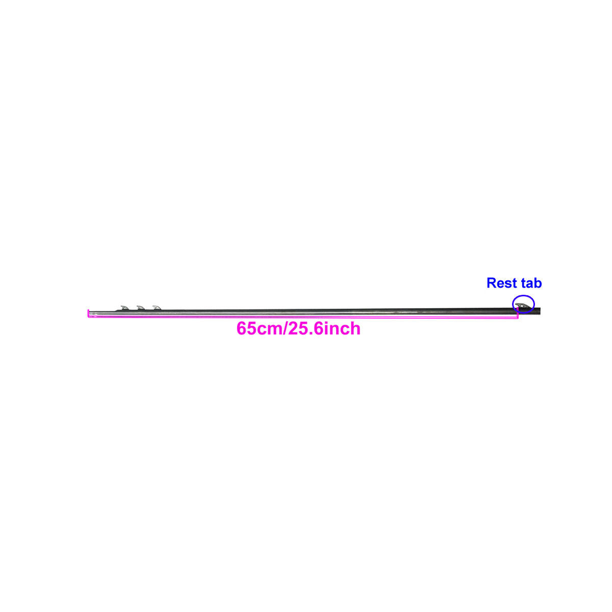 White Smoke 10mm Spearfishing Euro Shark 4-Fin Mono Shaft (100–200cm) – 17-4PH Stainless Steel with 1 Flopper Barb for Speargun INDIAN SLINGSHOT