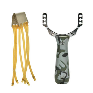 White Smoke ForestEdge Aluminium Alloy Slingshot with 6-Strand Rubber Band SLINGSTER