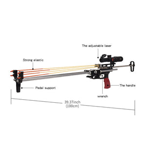 Black Falcon PRO Double Gear Lock Slingshot Rifle Rod For Fishing And Target Practice MARKSMAN
