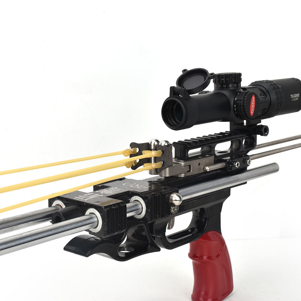 Falcon PRO Double Gear Lock Slingshot Rifle Rod For Fishing And Target  Practice