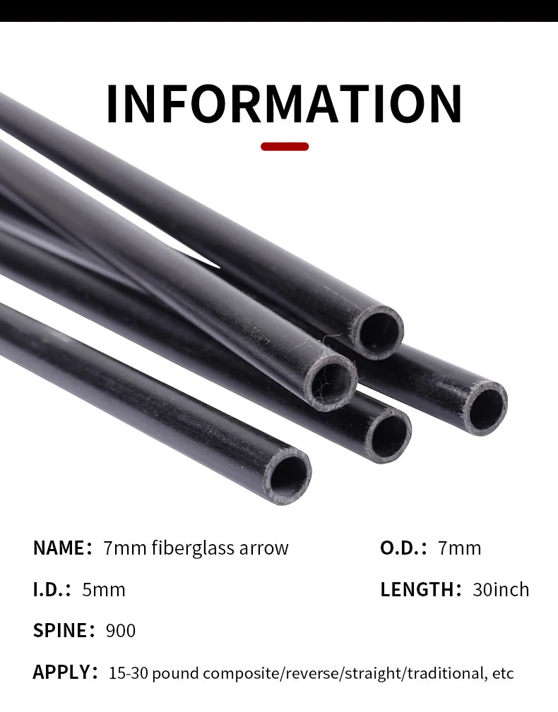 Dark Slate Gray SPG 7mm Fiberglass Arrow Shaft SPG