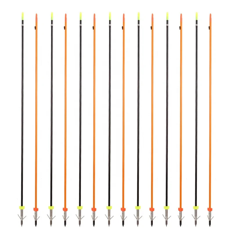 Dim Gray SPG Fiberglass Fishing Arrow – 88cm, Stainless Steel Fish Dart, Black/Orange SPG