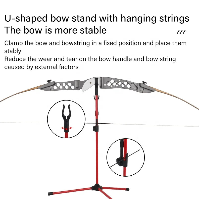 Light Gray SPG Fiberglass Folding Recurve Bow Stand – Lightweight & Durable SPG