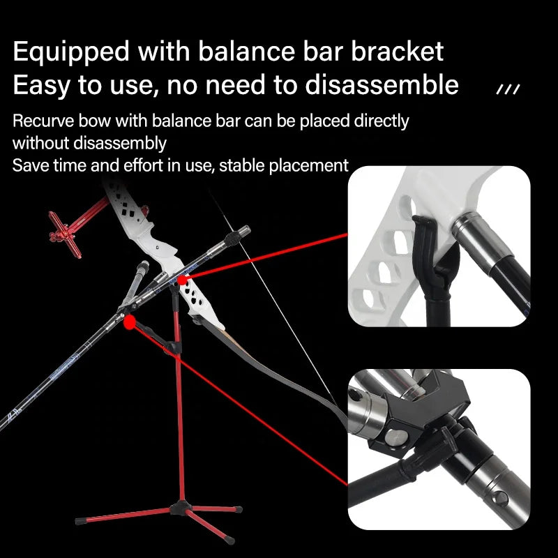 Black SPG Fiberglass Folding Recurve Bow Stand – Lightweight & Durable SPG