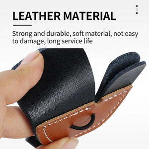 Dark Slate Gray SPG Finger Guard Leather Archery Tab – Comfortable Protective Gear SPG