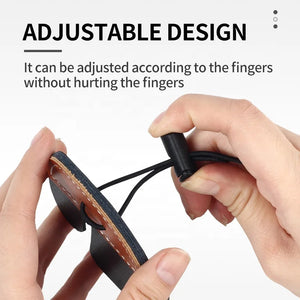 Dark Slate Gray SPG Finger Guard Leather Archery Tab – Comfortable Protective Gear SPG