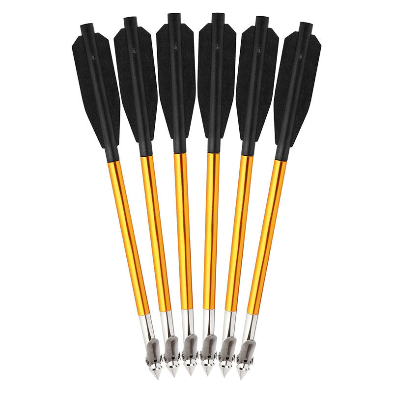 White Smoke 6.8'' Aluminum Fishing Bolts with Barbed Tip – Durable Bowfishing Arrows (6pcs Set) INDIAN SLINGSHOT