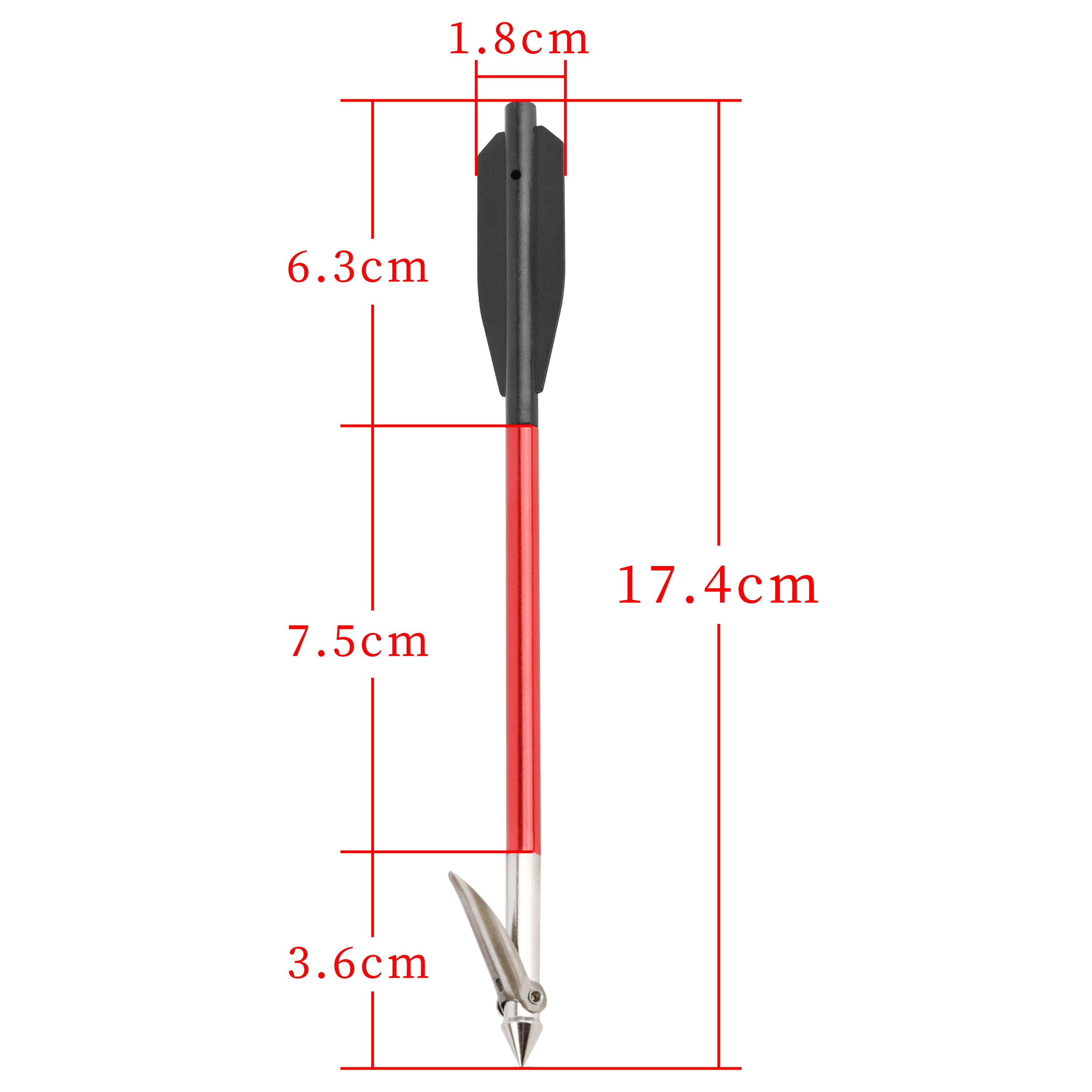 White Smoke 6.8'' Aluminum Fishing Bolts with Barbed Tip – Durable Bowfishing Arrows (6pcs Set) INDIAN SLINGSHOT