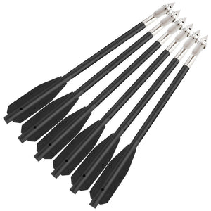 White Smoke 6.8'' Aluminum Fishing Bolts with Barbed Tip – Durable Bowfishing Arrows (6pcs Set) INDIAN SLINGSHOT